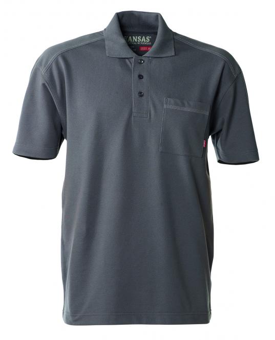 Fristads-Kansas Match Poloshirt Dunkelgrau | M